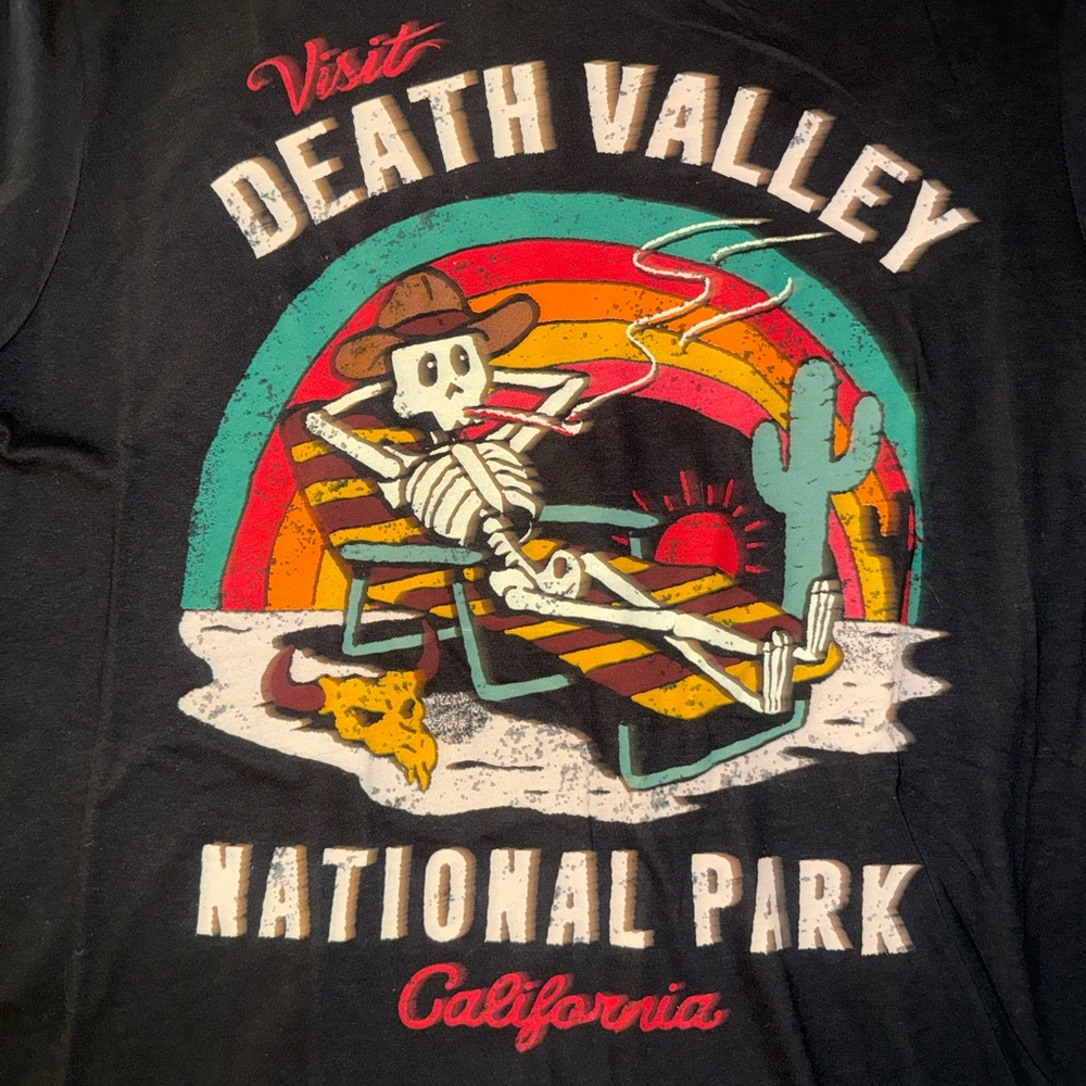 National Parks Society Black Graphic Death Valley T-Shirt - Picture 3 of 5